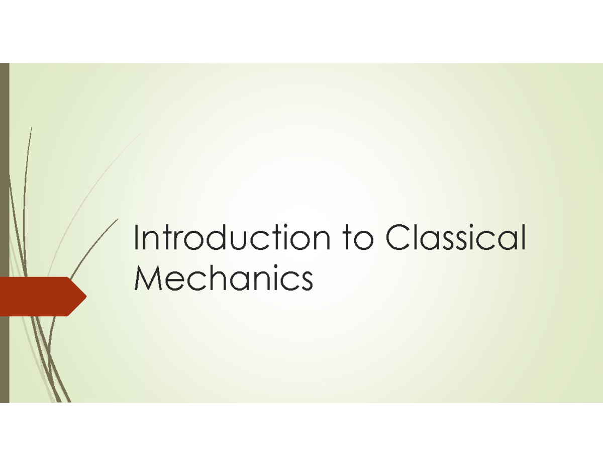 Introduction To Classical Mechanics - Introduction To Classical ...