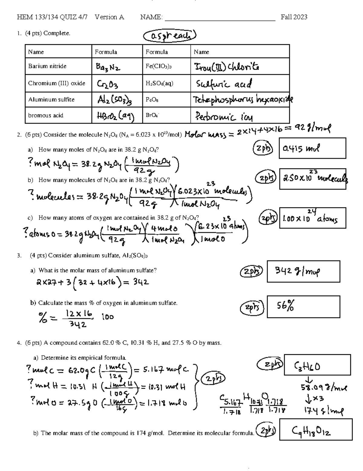 Quiz+7+Solutions - Best in the game quizzes - HEM 133/134 QUIZ 4/7 ...