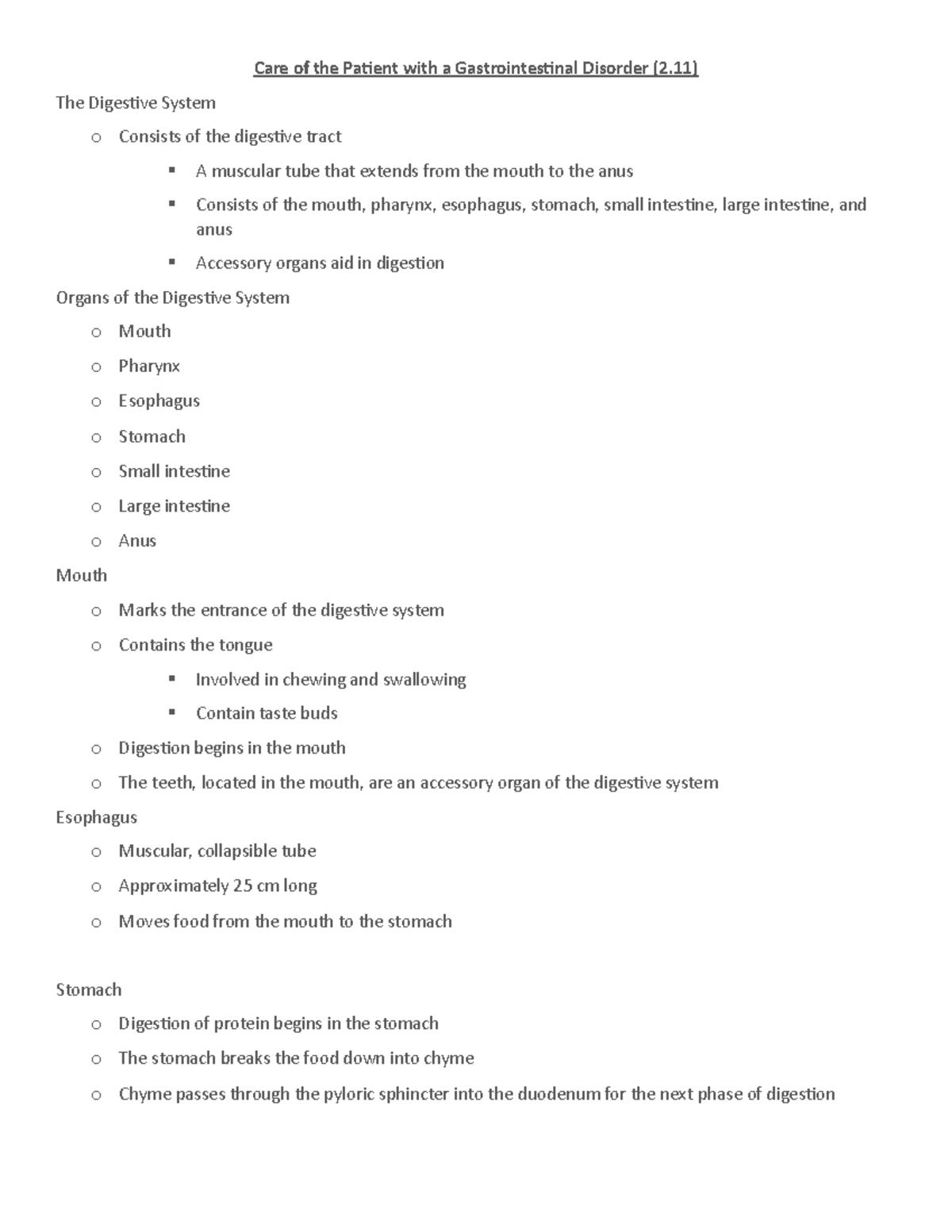 GI Med Surgical Notes - PNR138 - Studocu