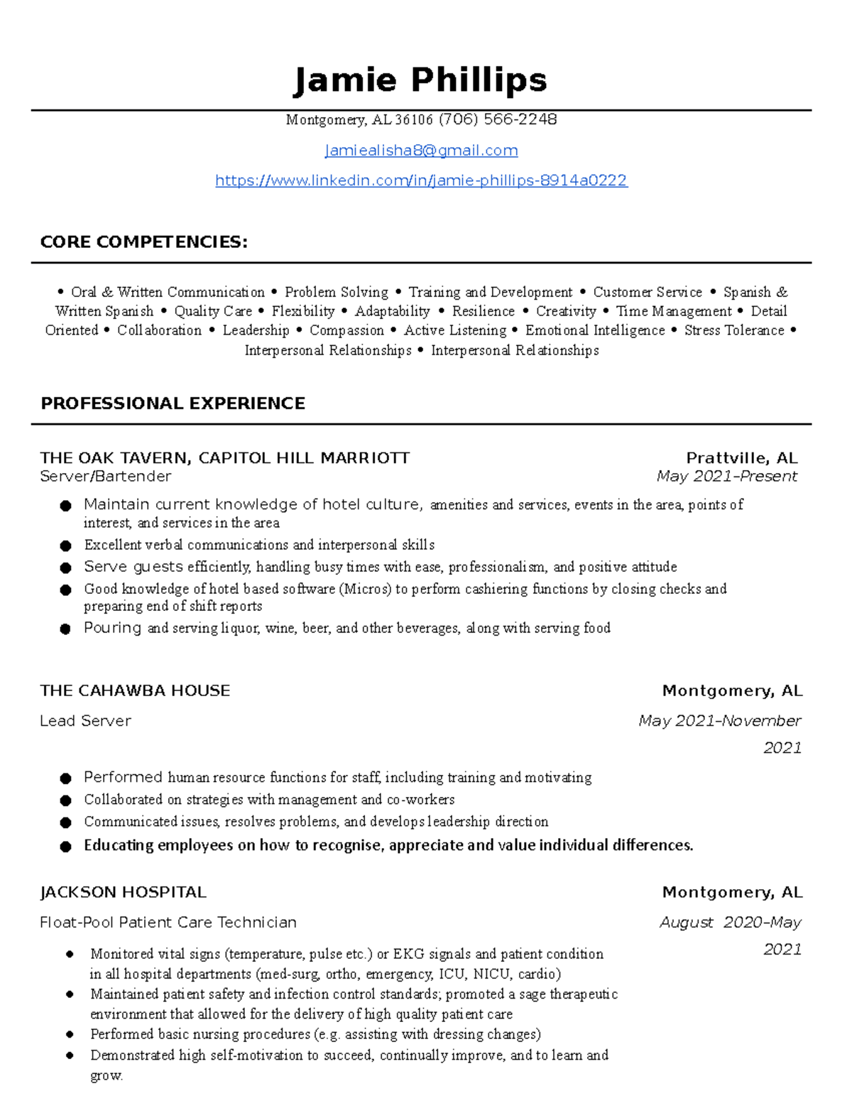 Diversity & Inclusion Program Manager Resume - Jamie Phillips ...