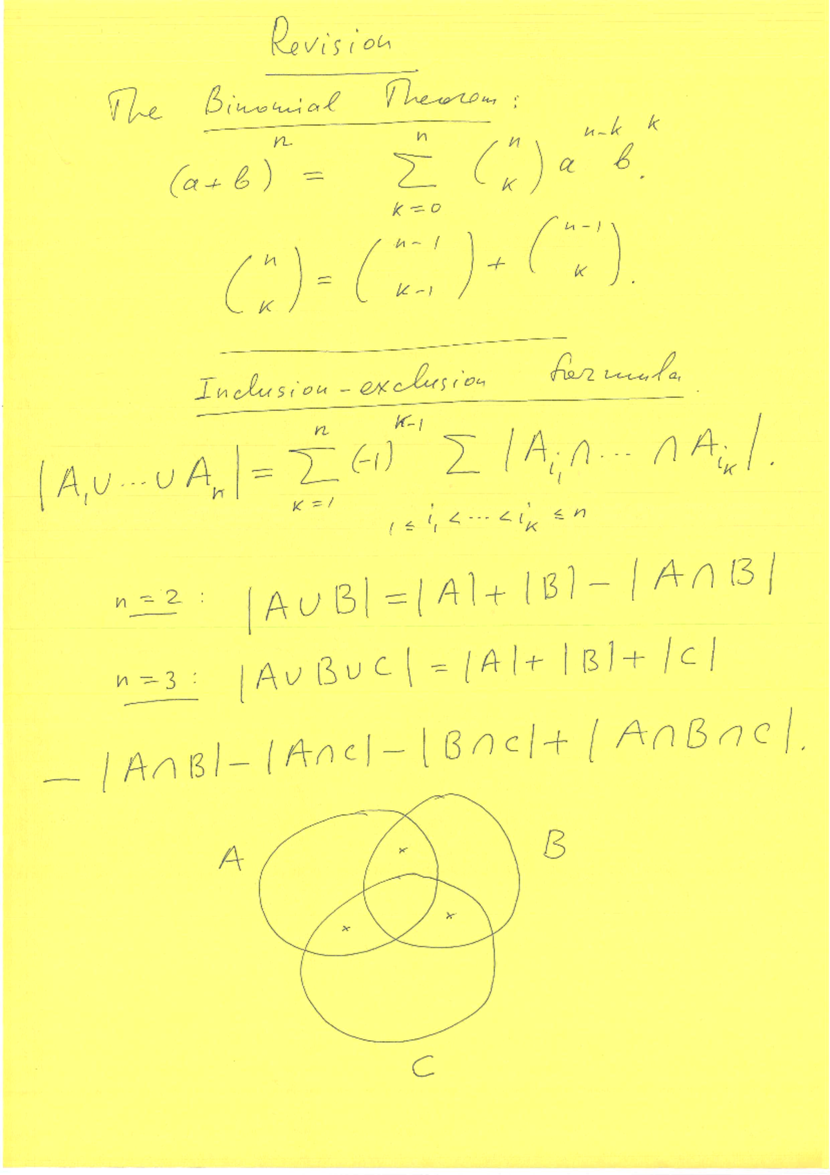 Lecture-13-2 - Lecture Notes - Revision The Binomial Theorom unkk n n 2 ...