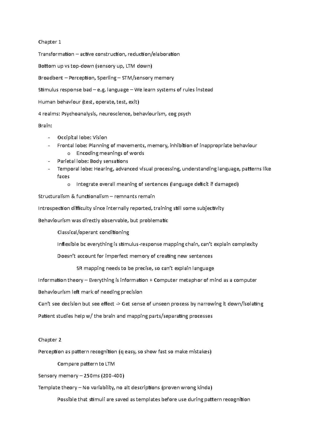 L1-L5 Summary - Chapter 1 Transformation – active construction ...