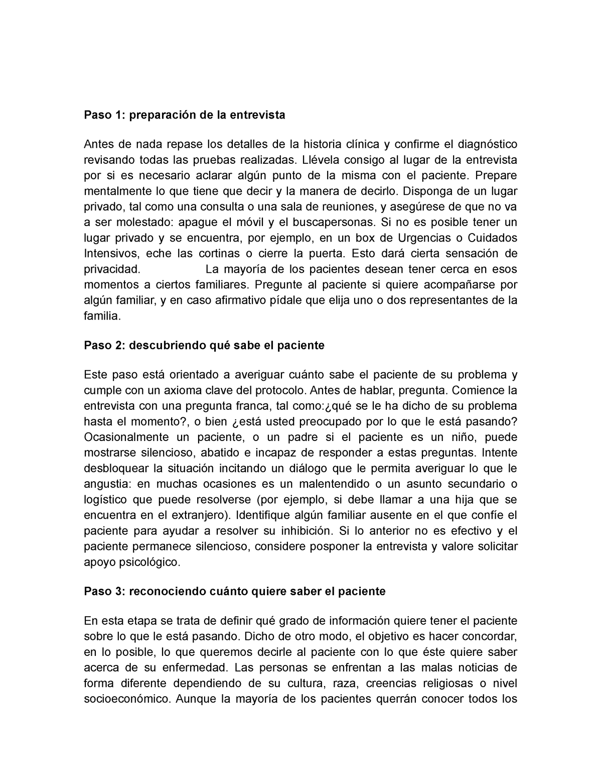 Como Dar Una Mala Noticia Act1 Paso 1 Preparación De La Entrevista Antes De Nada Repase Los 5029