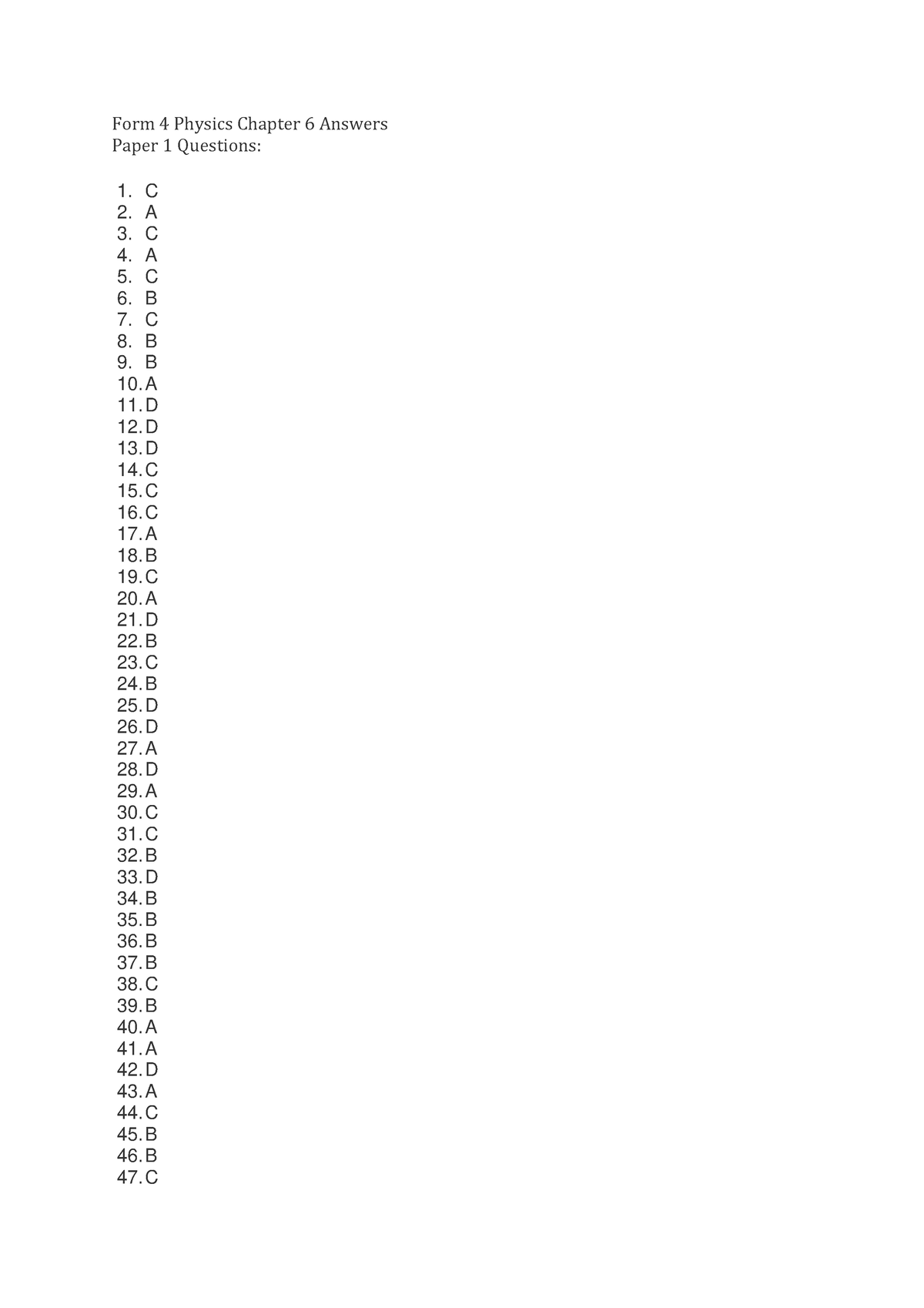 Form 4 Physics Answers for Chapter 6 - Form 4 Physics Chapter 6 Answers ...