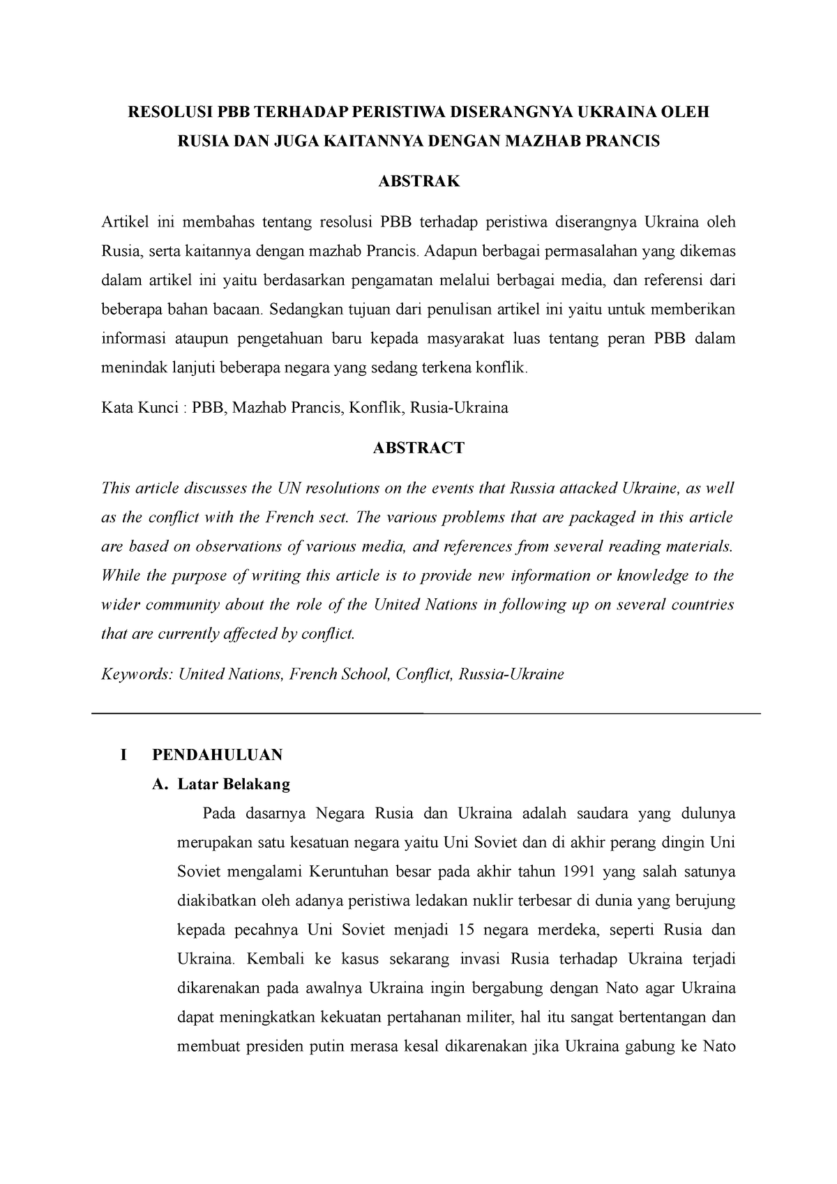 Resolusi PBB Terhadap Peristiwa Diserangnya Ukraina OLEH Rusia DAN JUGA ...