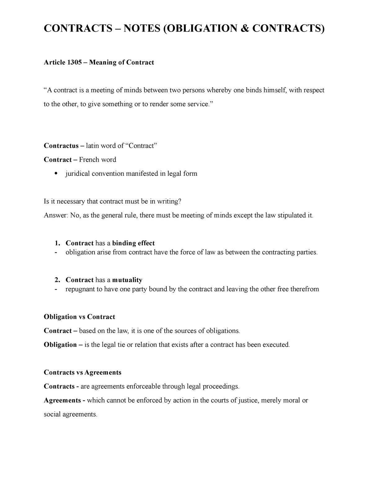 contract-notes-article-1305-meaning-of-contract-a-contract-is-a