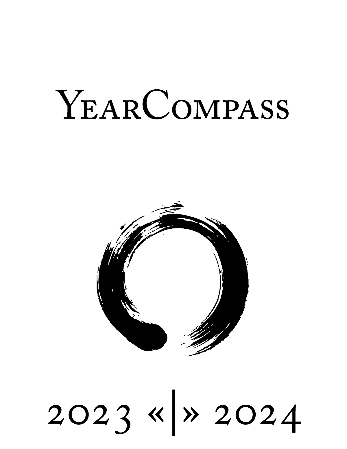 En US Year Compass booklet US letter fillable 2023 «» 2024