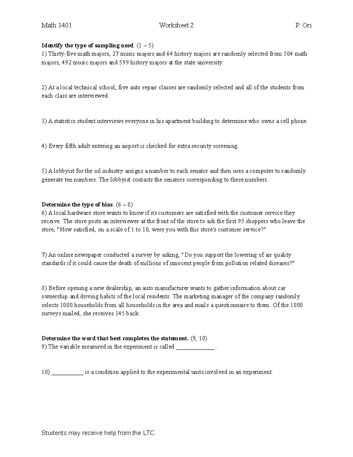 Worksheet 1b questions - MATH 1431 - Perimeter College - Studocu