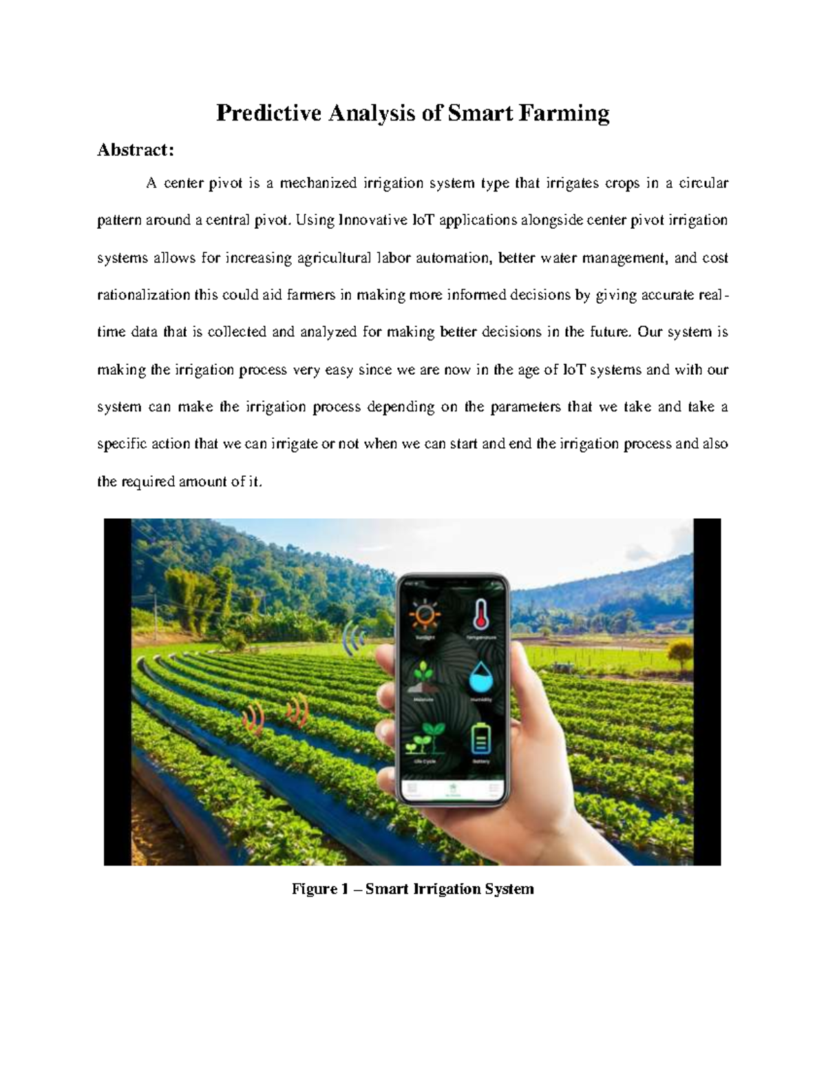 Predictive Analysis of Smart Farming - Predictive Analysis of Smart ...