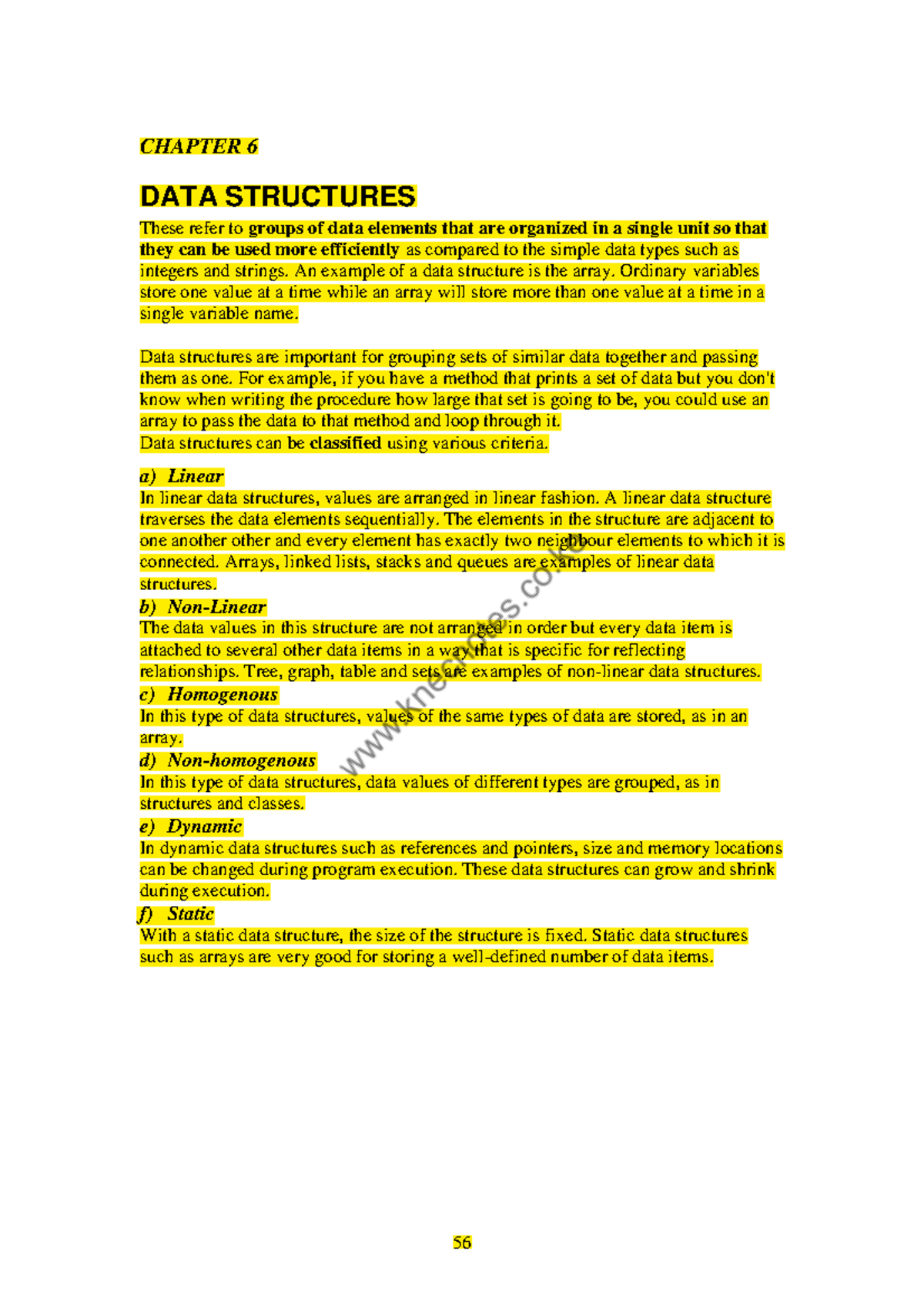 DATA- Structures - CHAPTER 6 DATA STRUCTURES These refer to groups of ...