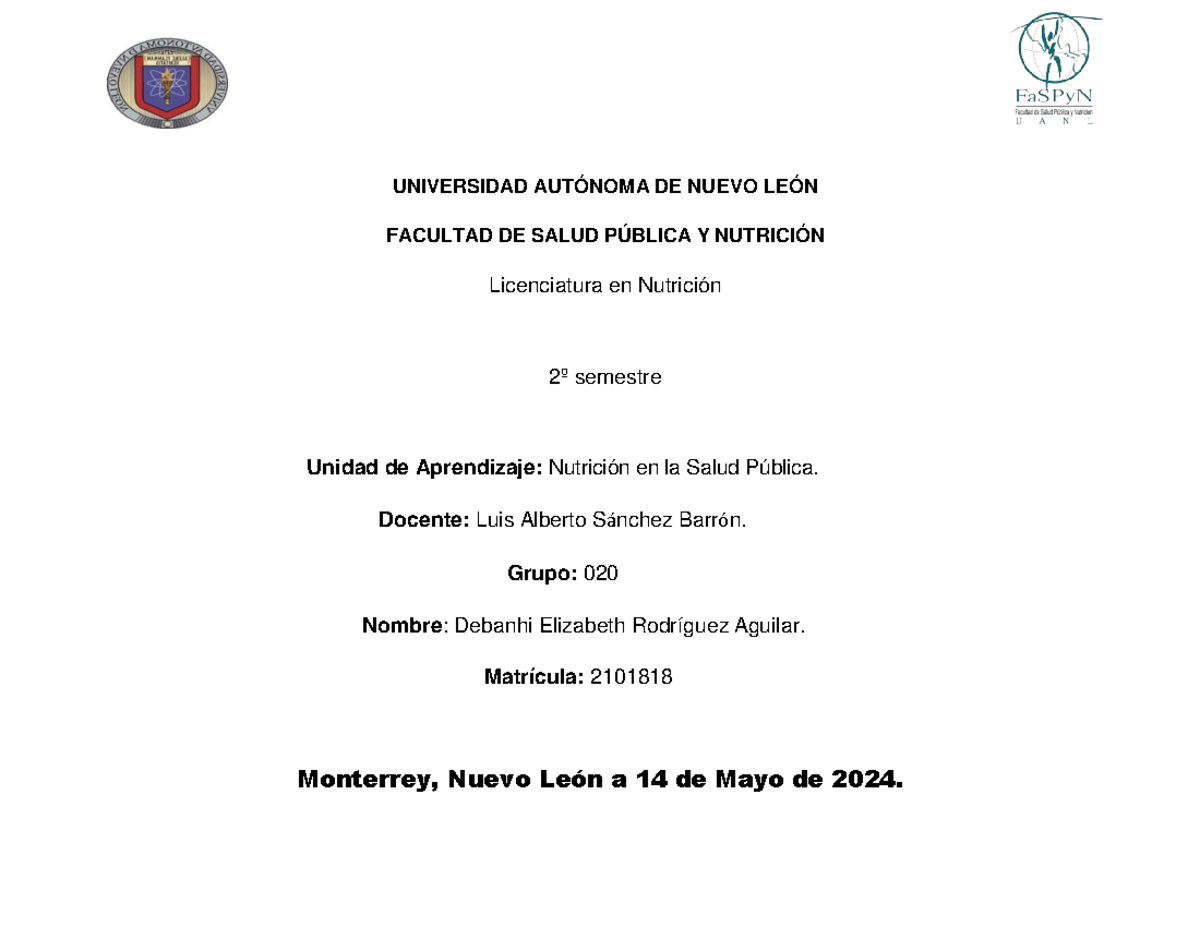 DERA guía documental Nut - UNIVERSIDAD AUTÓNOMA DE NUEVO LEÓN FACULTAD