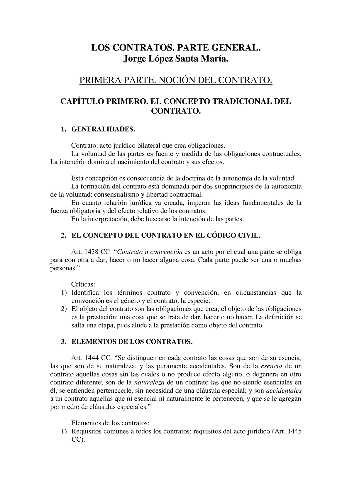 19 Contratos Parte General - LOS CONTRATOS. PARTE GENERAL. Jorge López ...