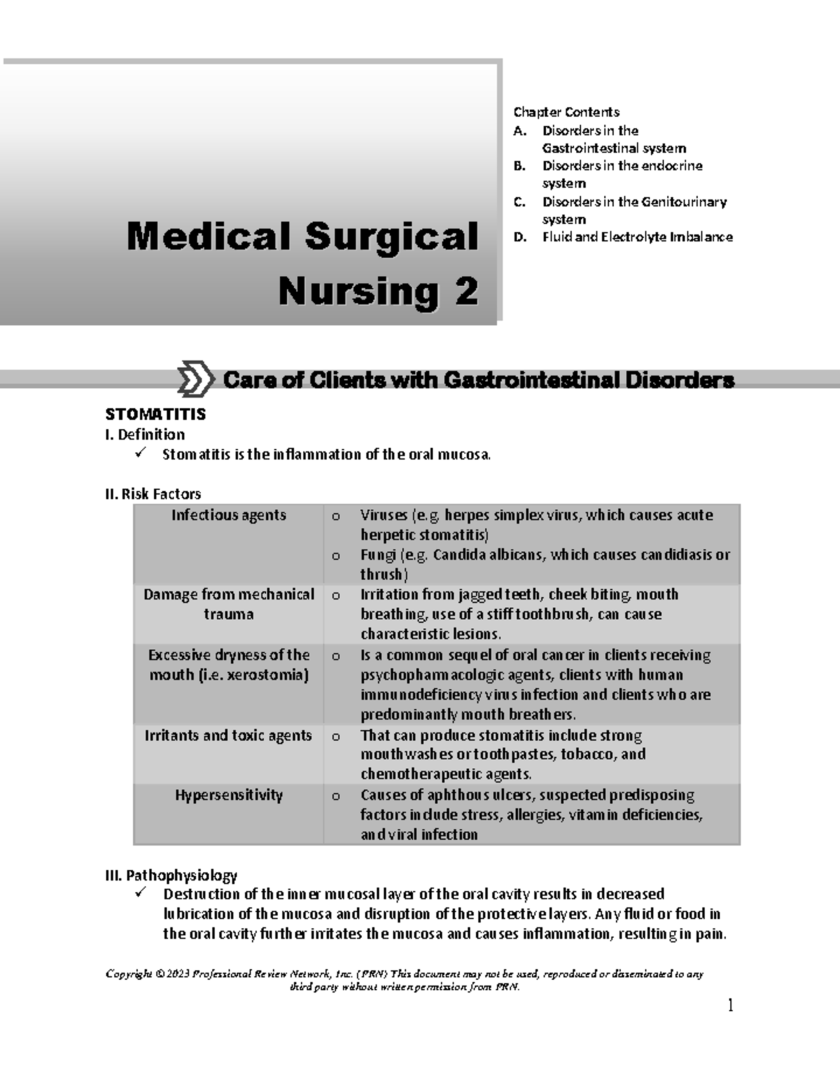 Medical- Surgical-2- Supplemental- Handouts - Copyright © 20 23 ...