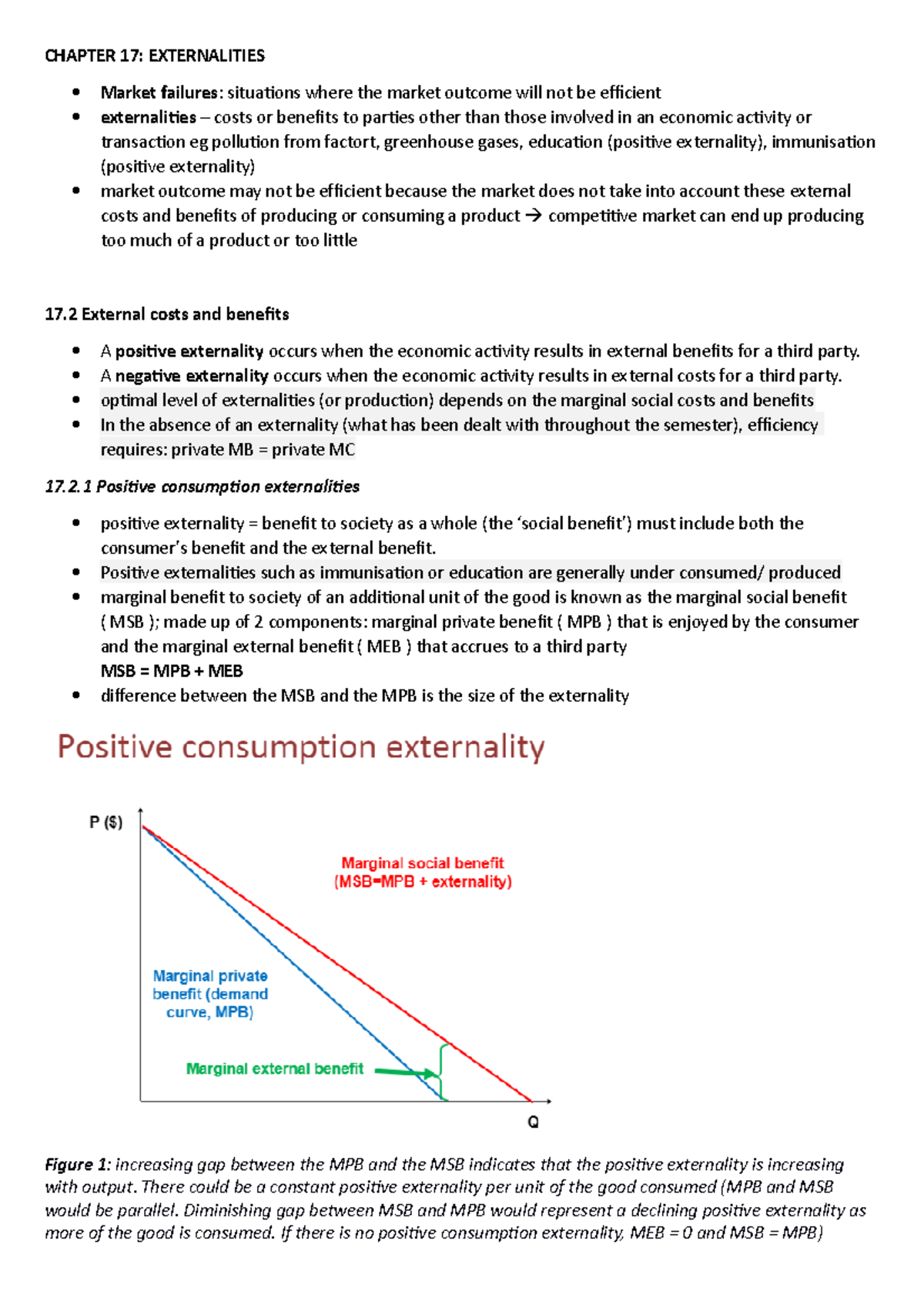 Externalities, Public+ Private Goods - CHAPTER 17: EXTERNALITIES Market ...