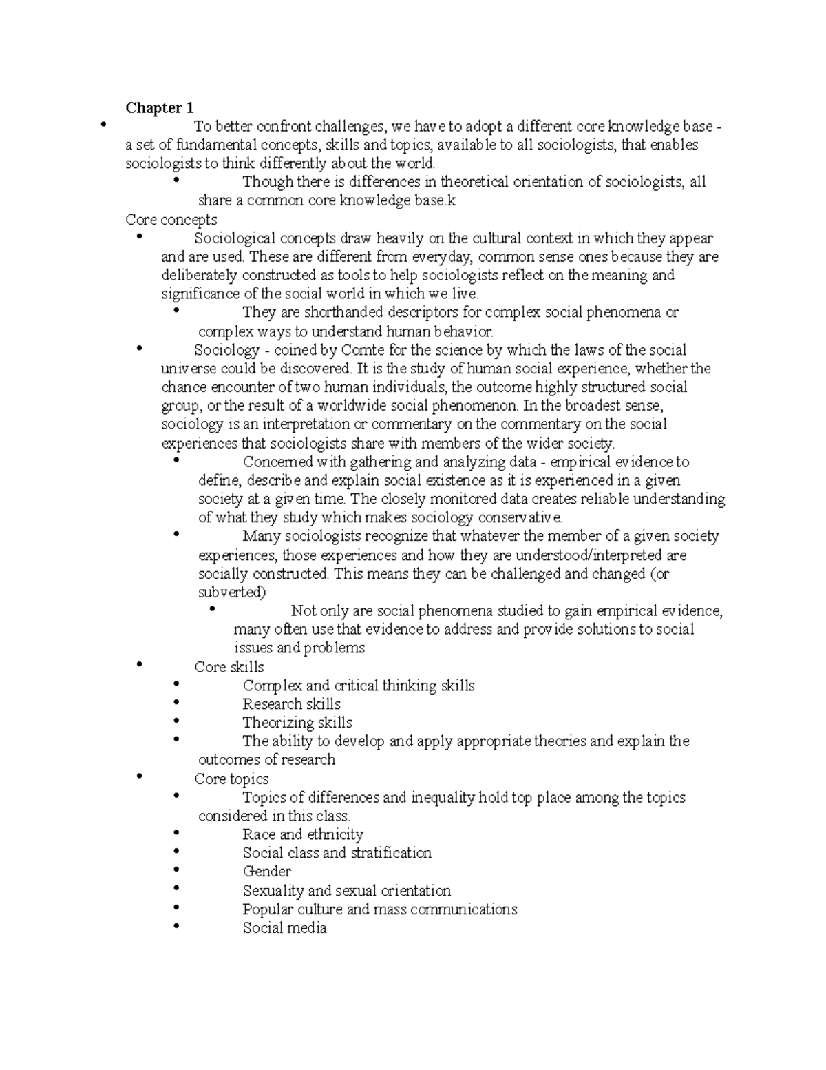 SOC 112 Midterm - Better Confront Challenges, We Have To Adopt A Different Core Knowledge Base A ...