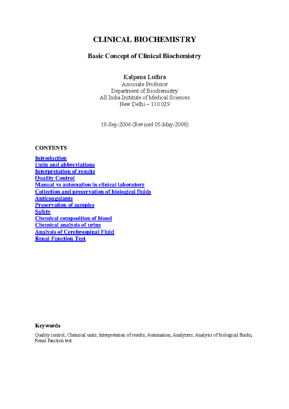 9 Basic Concept of Clinical Biochemistry Author Kalpana Luthra