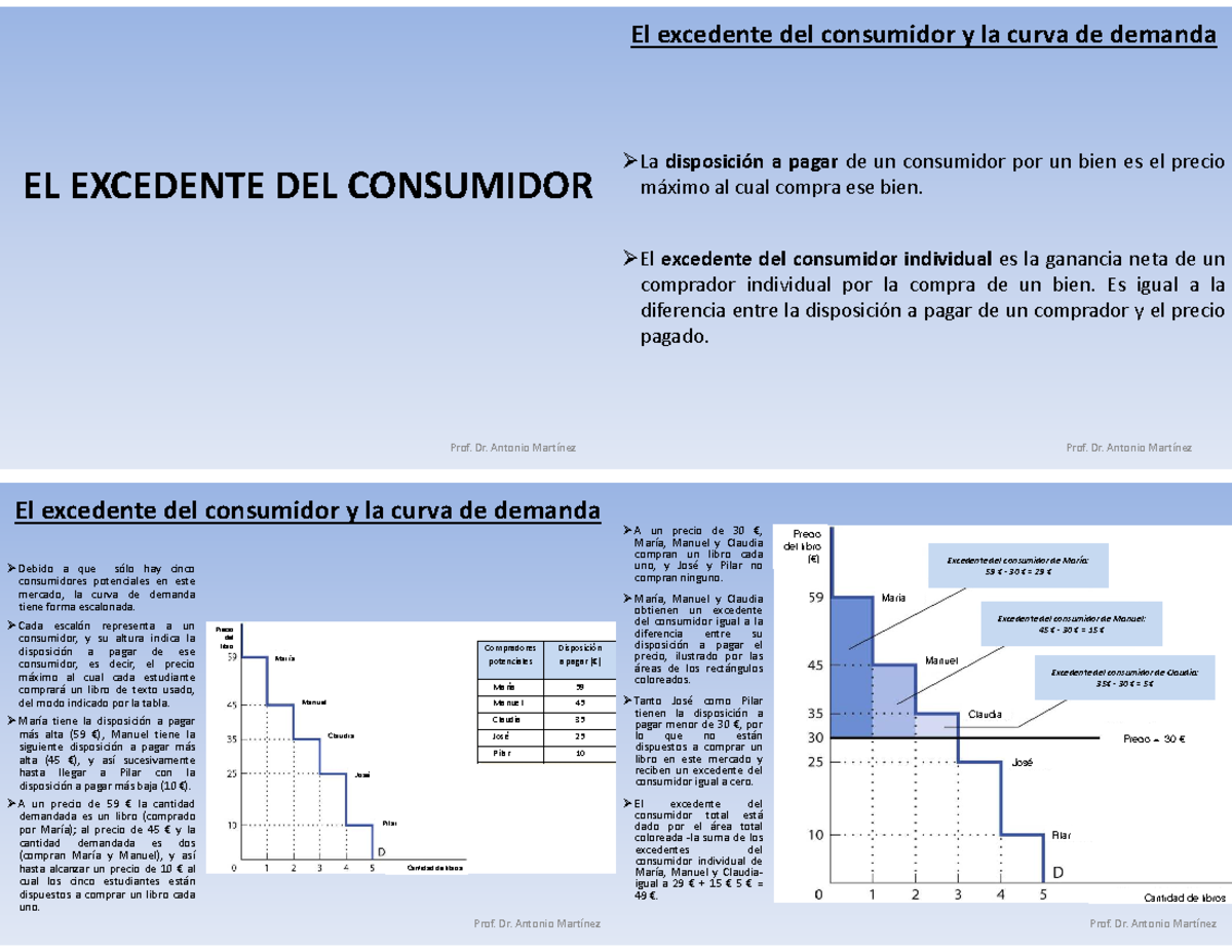 TEMA 1.5 EL Excedente DEL Consumidor - Prof. Dr. Antonio Martínez EL ...