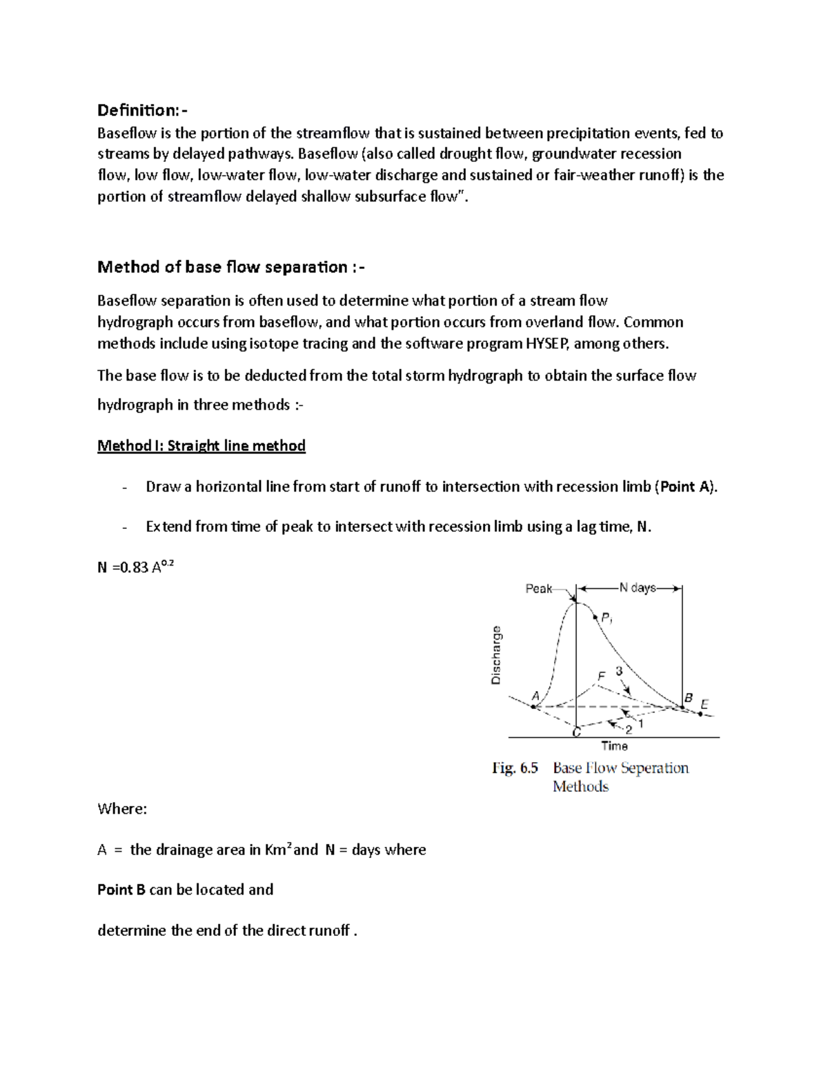 Water Resource Essay Definition Baseflow Is The Portion Of The