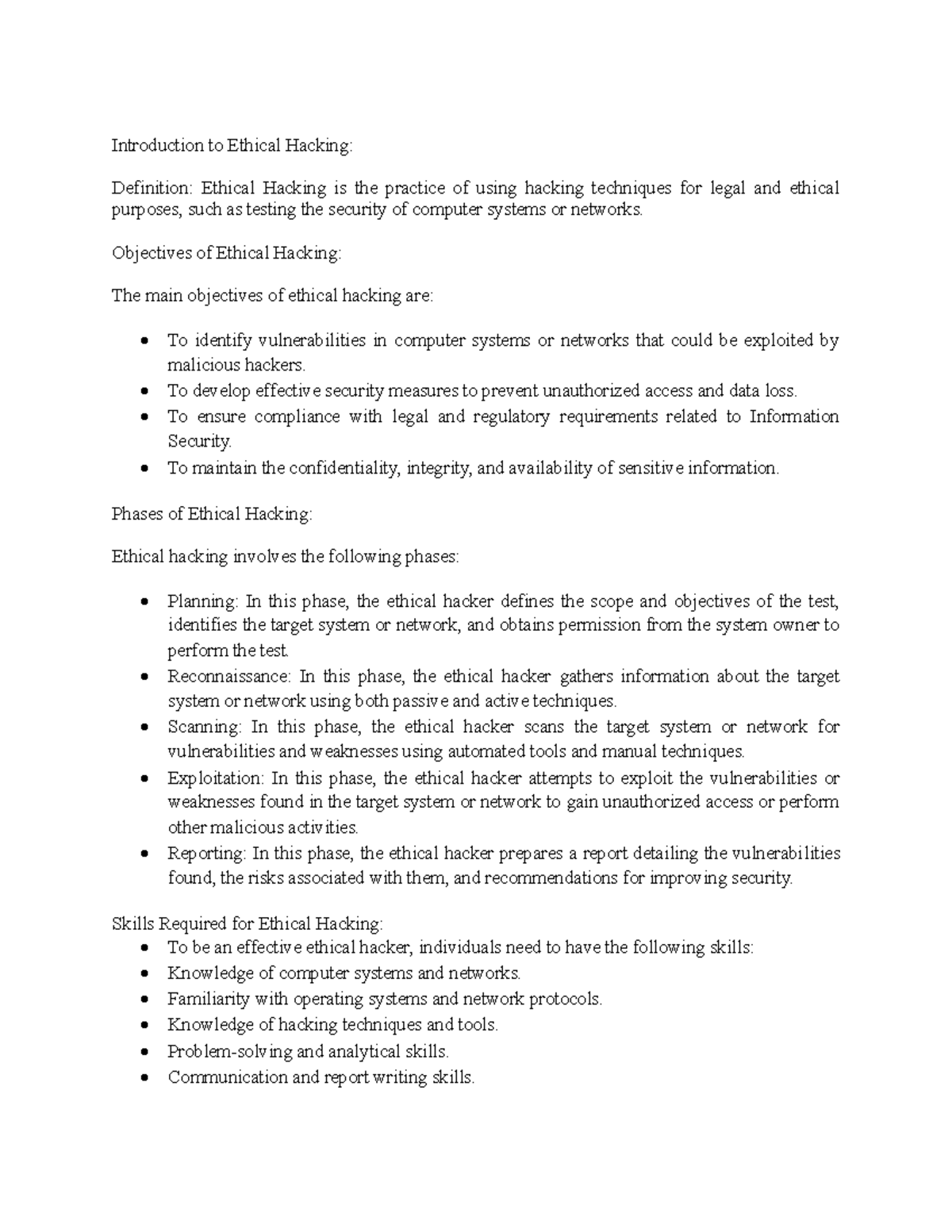 Introduction to Ethical Hacking - Introduction to Ethical Hacking ...