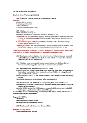 Contract - notes - What is a contract? A contract is a legally ...