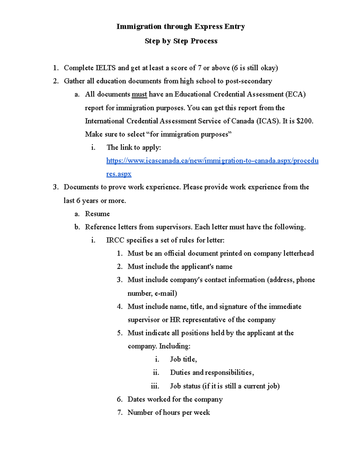 Immigration through Express Entry - steps to get immigrant status ...