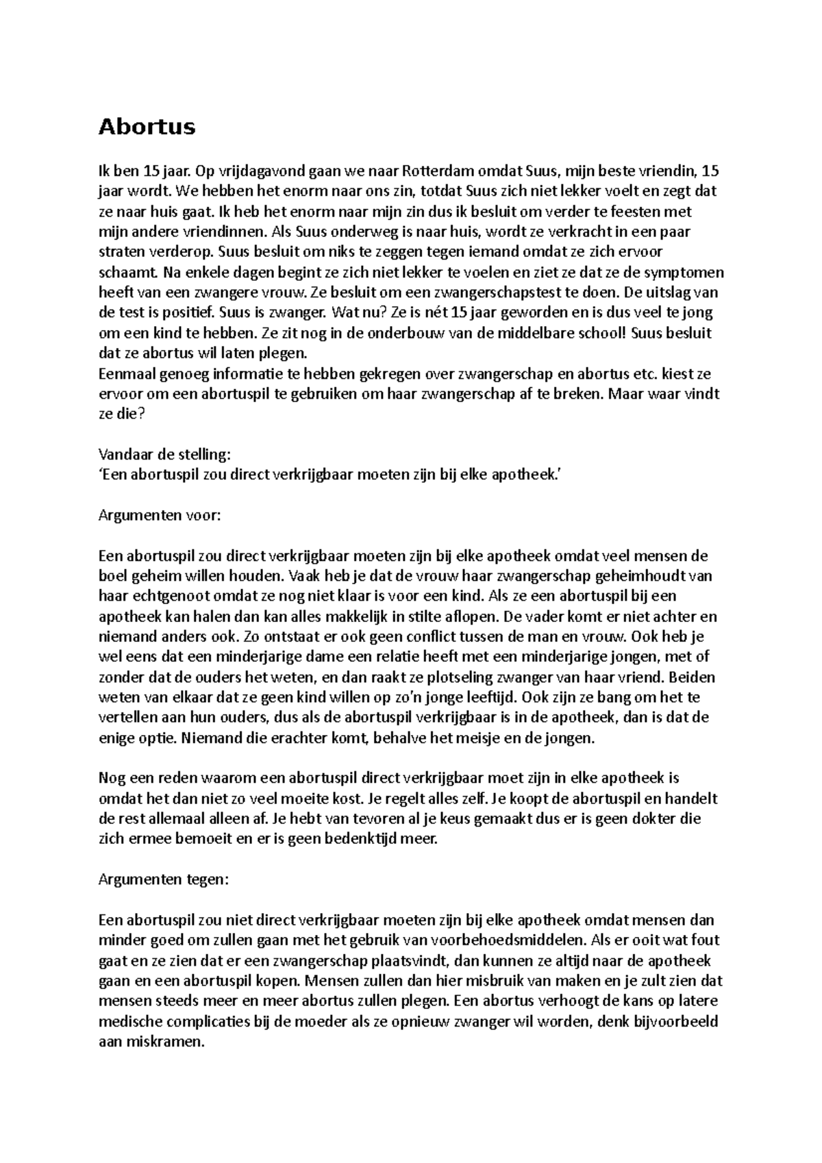 Betoog Voorbeeld