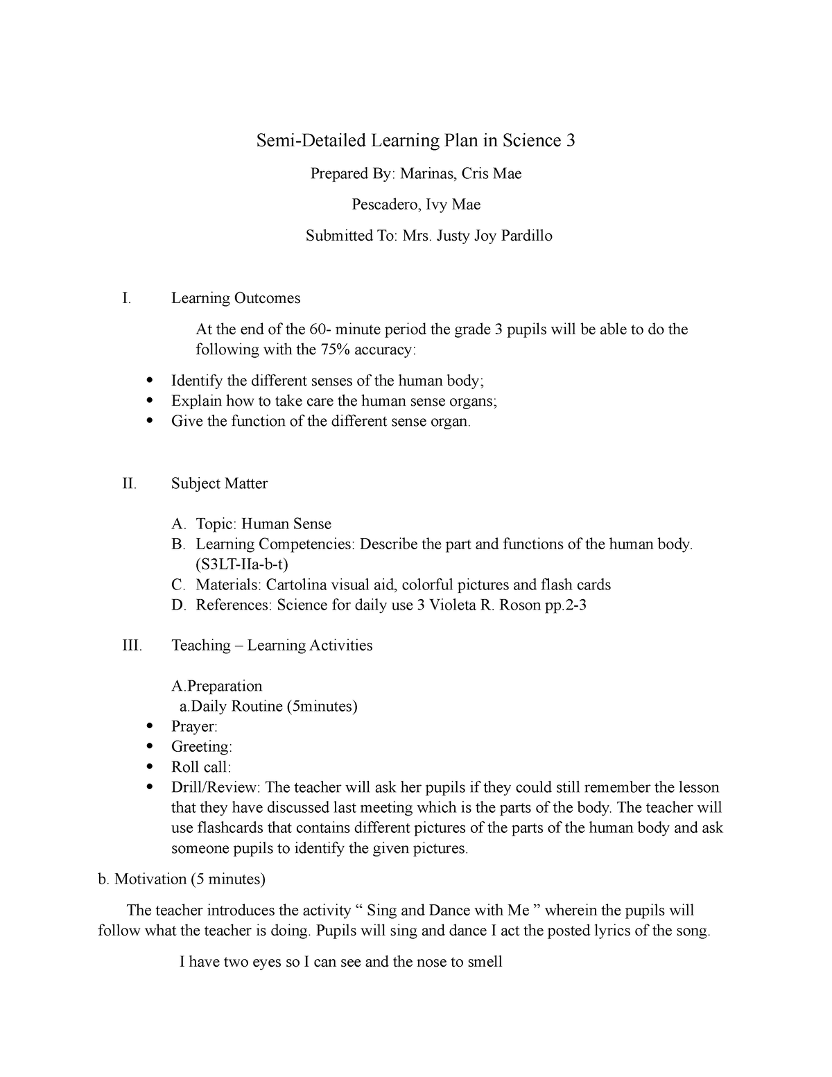 profed-4-ms-justy-teaching-and-learning-semi-detailed-learning-plan