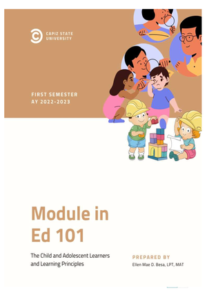 Ed101-Module-6 - ed 101 - CAPIZ STATE UNIVERSITY Fuentes Drive, Roxas ...