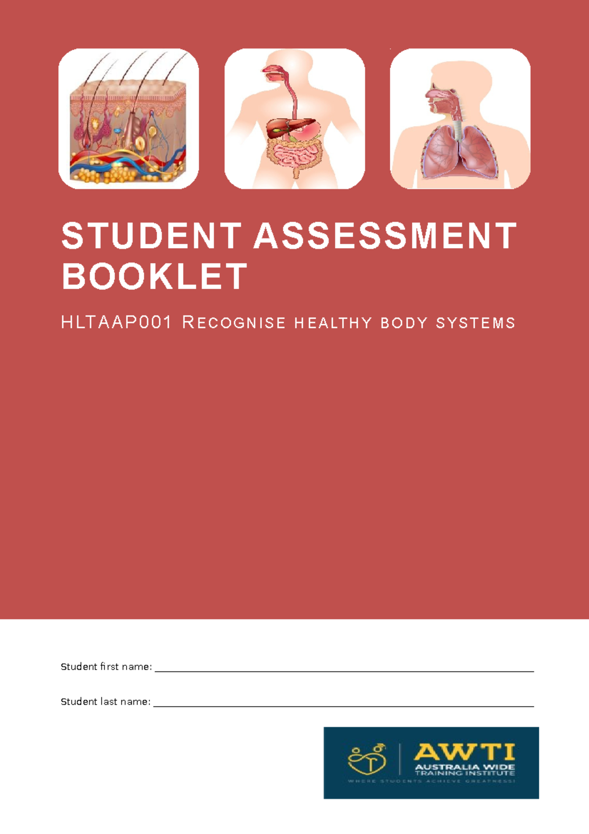 Hltaap 001 Student Workbook (WORD) (C3) - STUDENT ASSESSMENT BOOKLET H ...