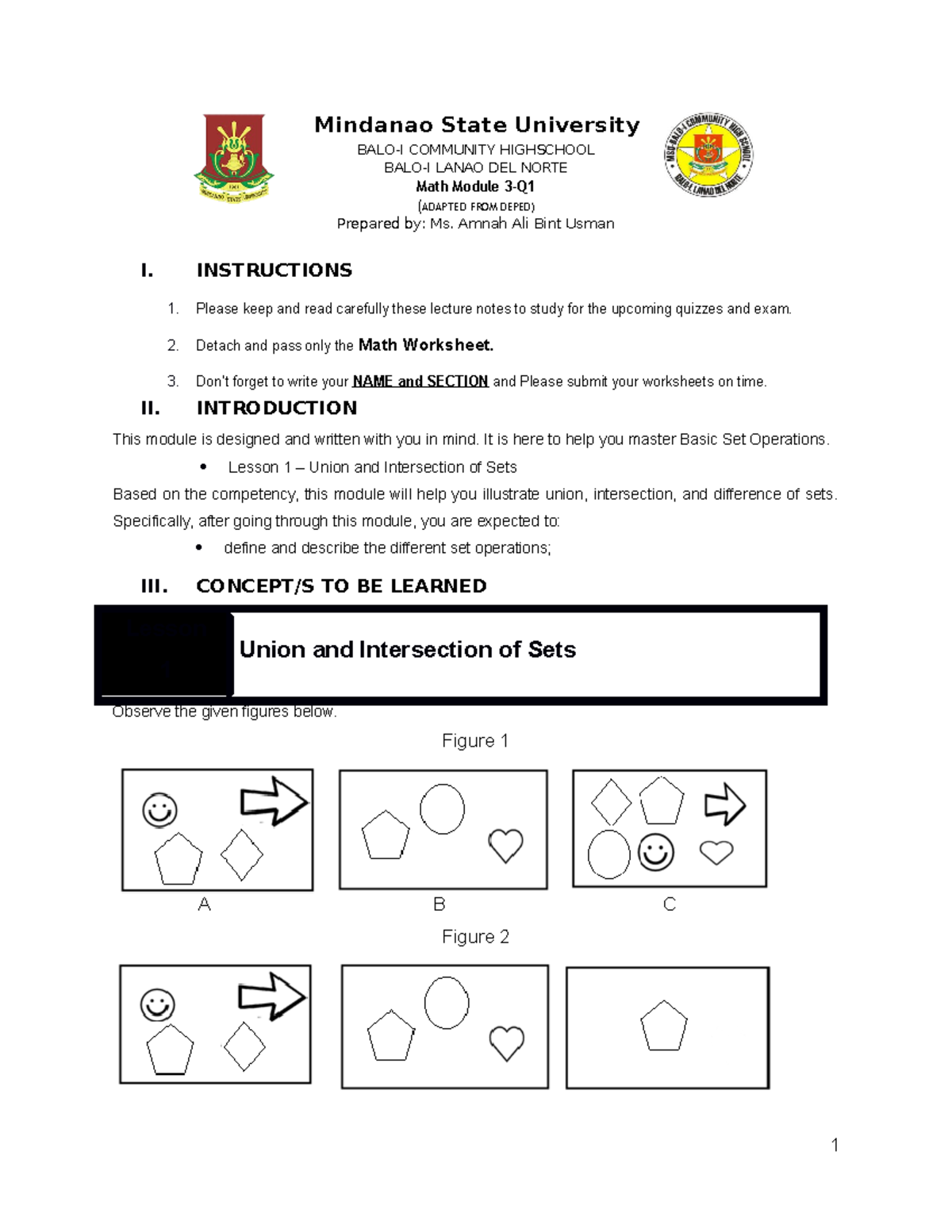 M-3 - modules in math - Mindanao State University BALO-I COMMUNITY ...