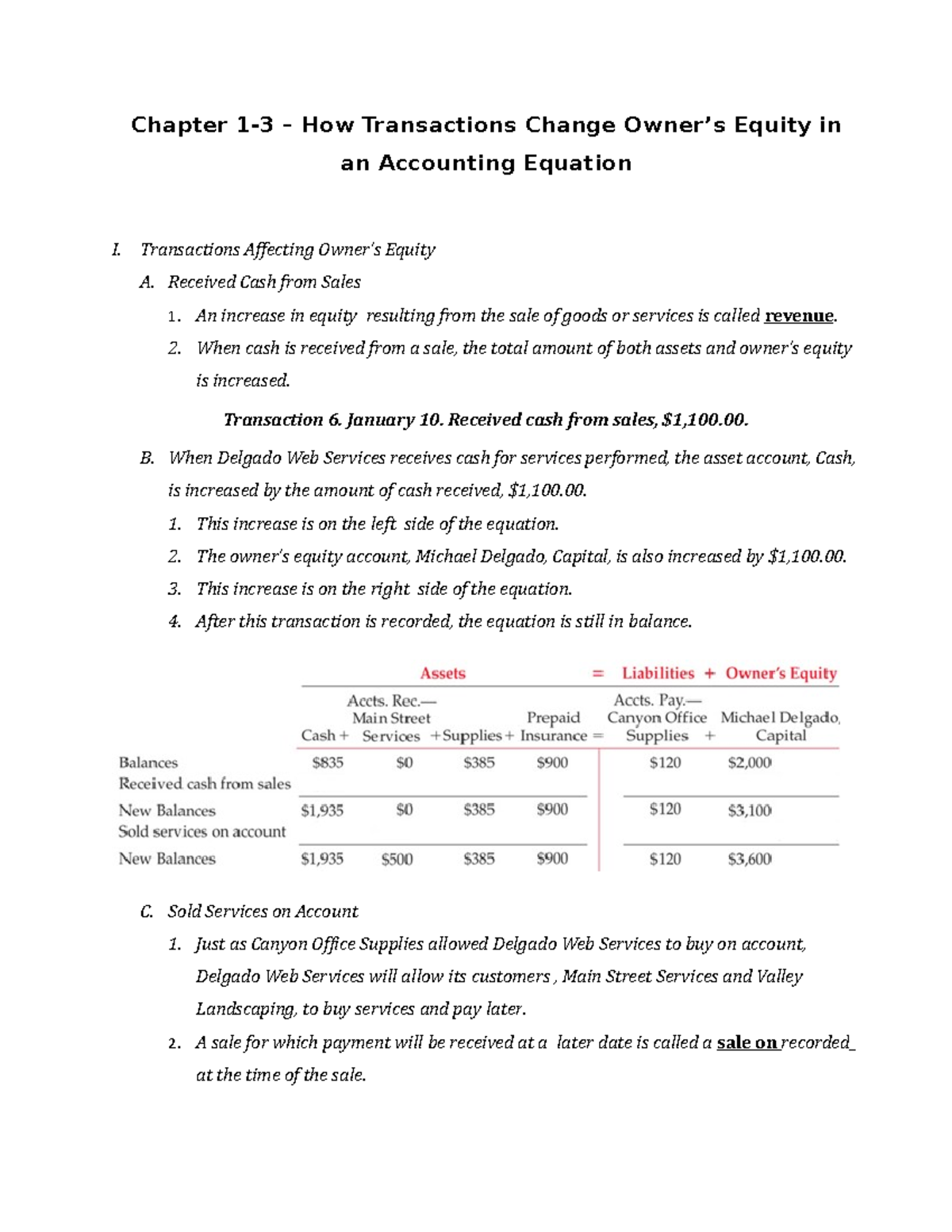 Chapter 1-3 Student Notes - Chapter 1-3 – How Transactions Change Owner ...