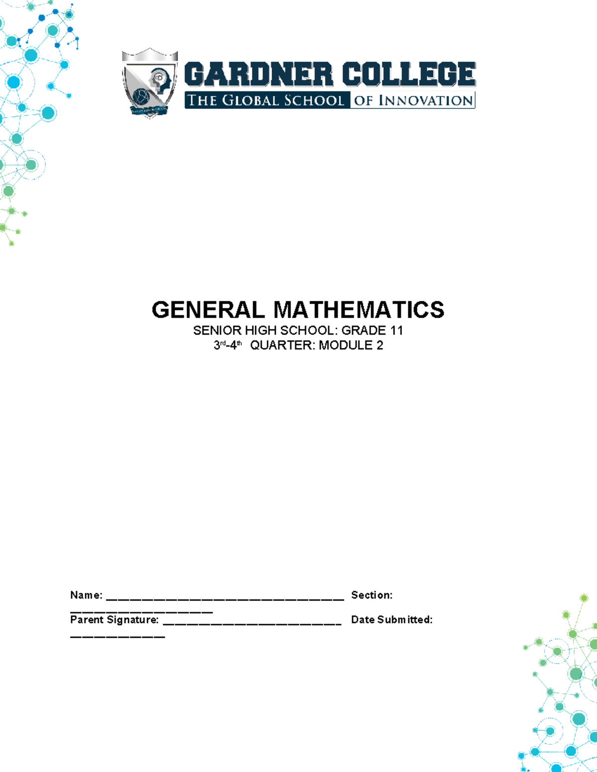 Gen math - gen math 3rd to 4th qtr - GENERAL MATHEMATICS SENIOR HIGH ...