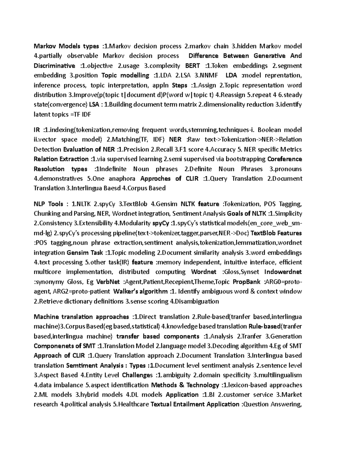 NLP Master - Markov Models types :1 decision process 2 chain 3 Markov ...
