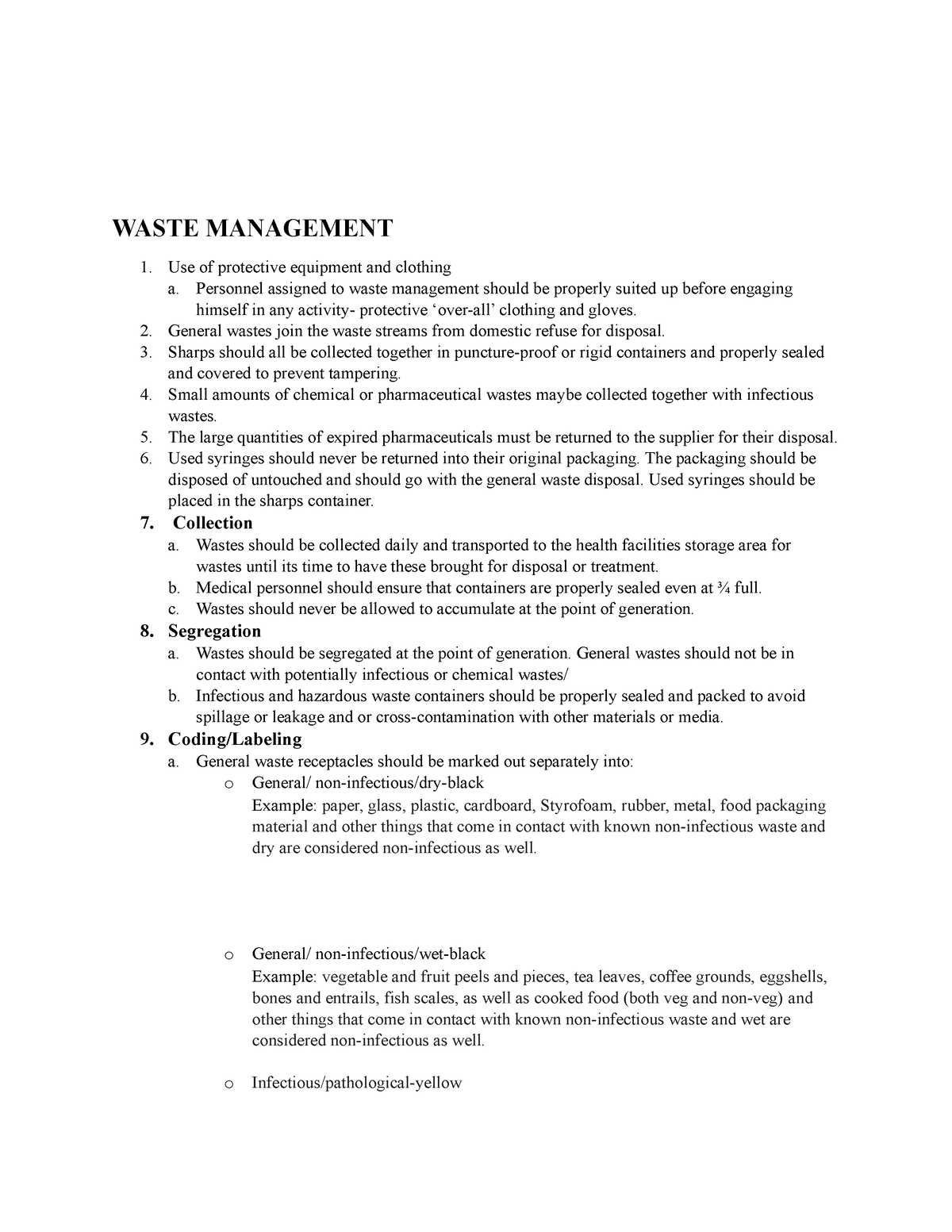 thesis about waste management in school