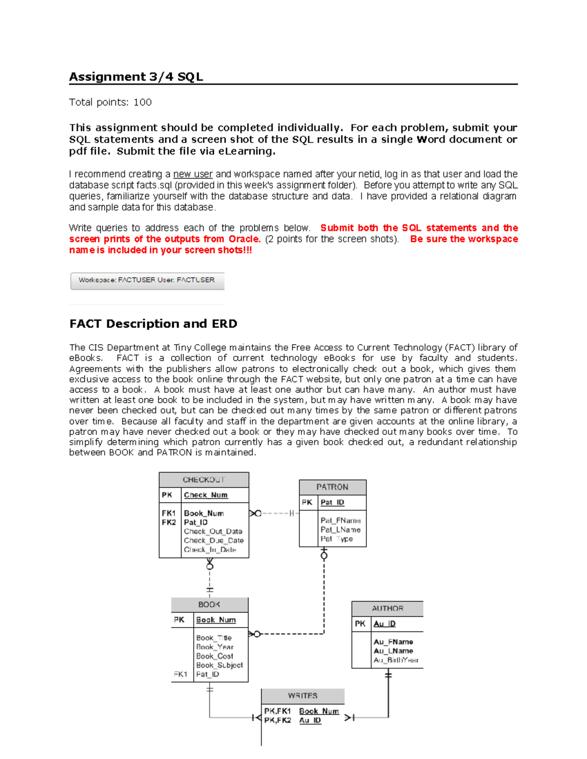 1494475360-4300 Assign 34 SQL FA161 - Assignment 3/4 SQL Total points ...