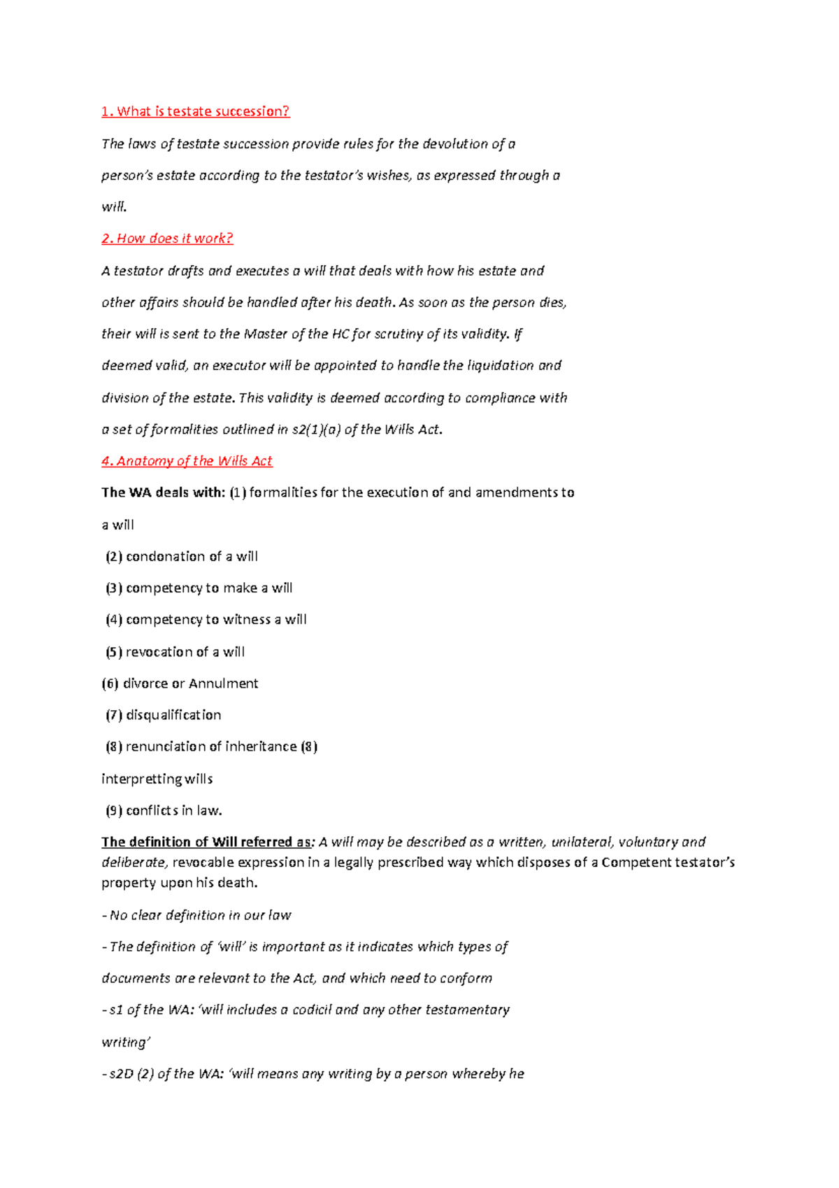 What Is Testate Succession