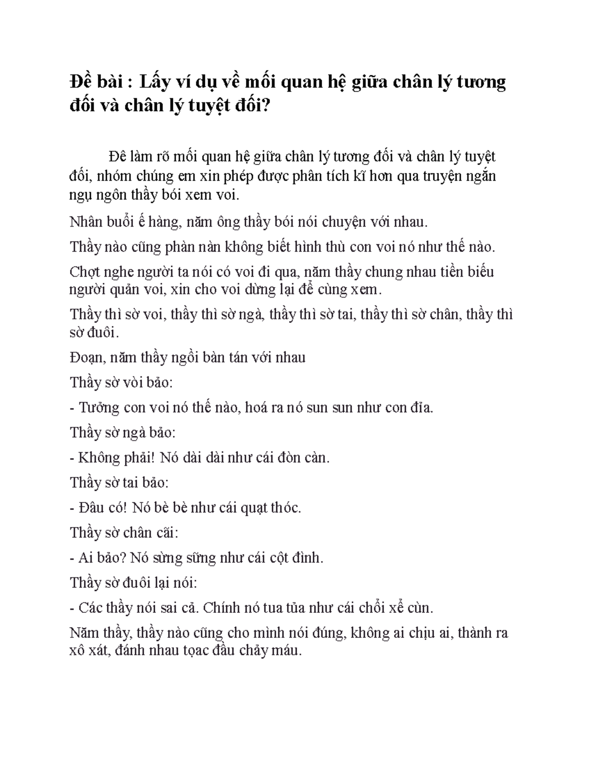 Ví Dụ Về Chân Lý: Khám Phá Khái Niệm Và Tính Chất Của Chân Lý