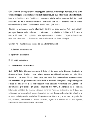 Manifesto Del Terzo Paesaggio Studocu