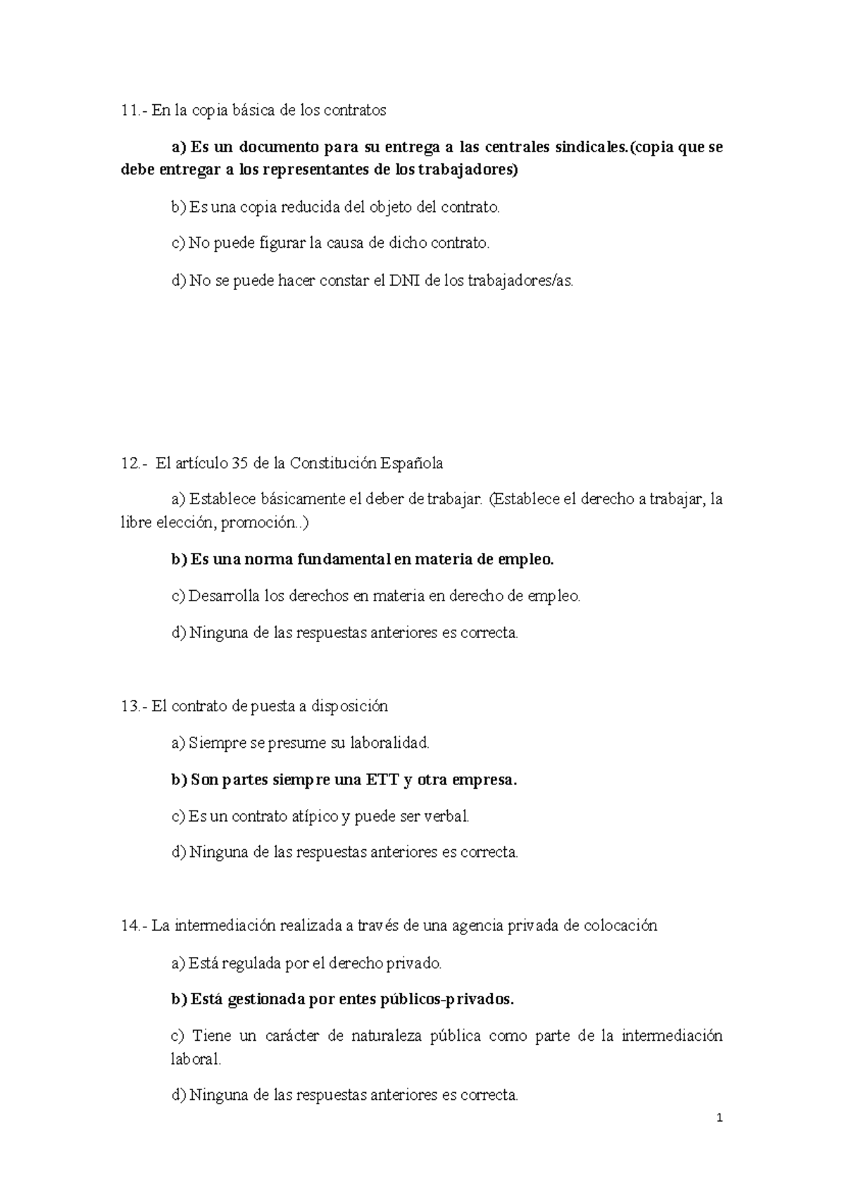 1º Examen - Tercera Parte - 11.- En La Copia Básica De Los Contratos A ...