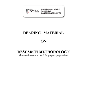 Research Methodology - Assignment: Research Methodology Submission 1 ...