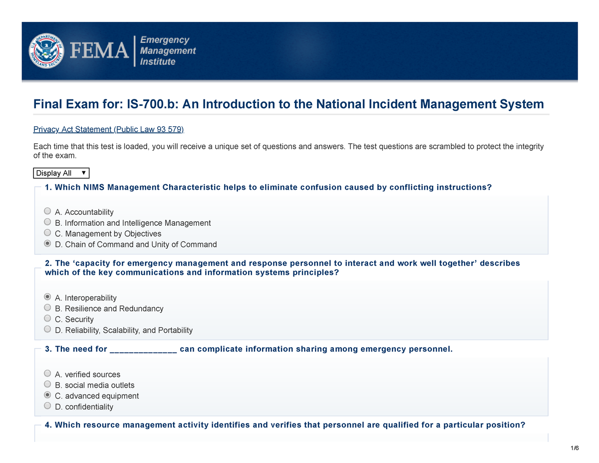 Final Exam For IS-700b - Final Exam For: IS-700: An Introduction To The ...