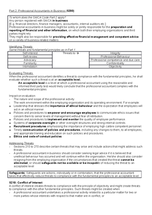 Saica Code part4 Complete - Part 3: Professional Accountants in Public ...