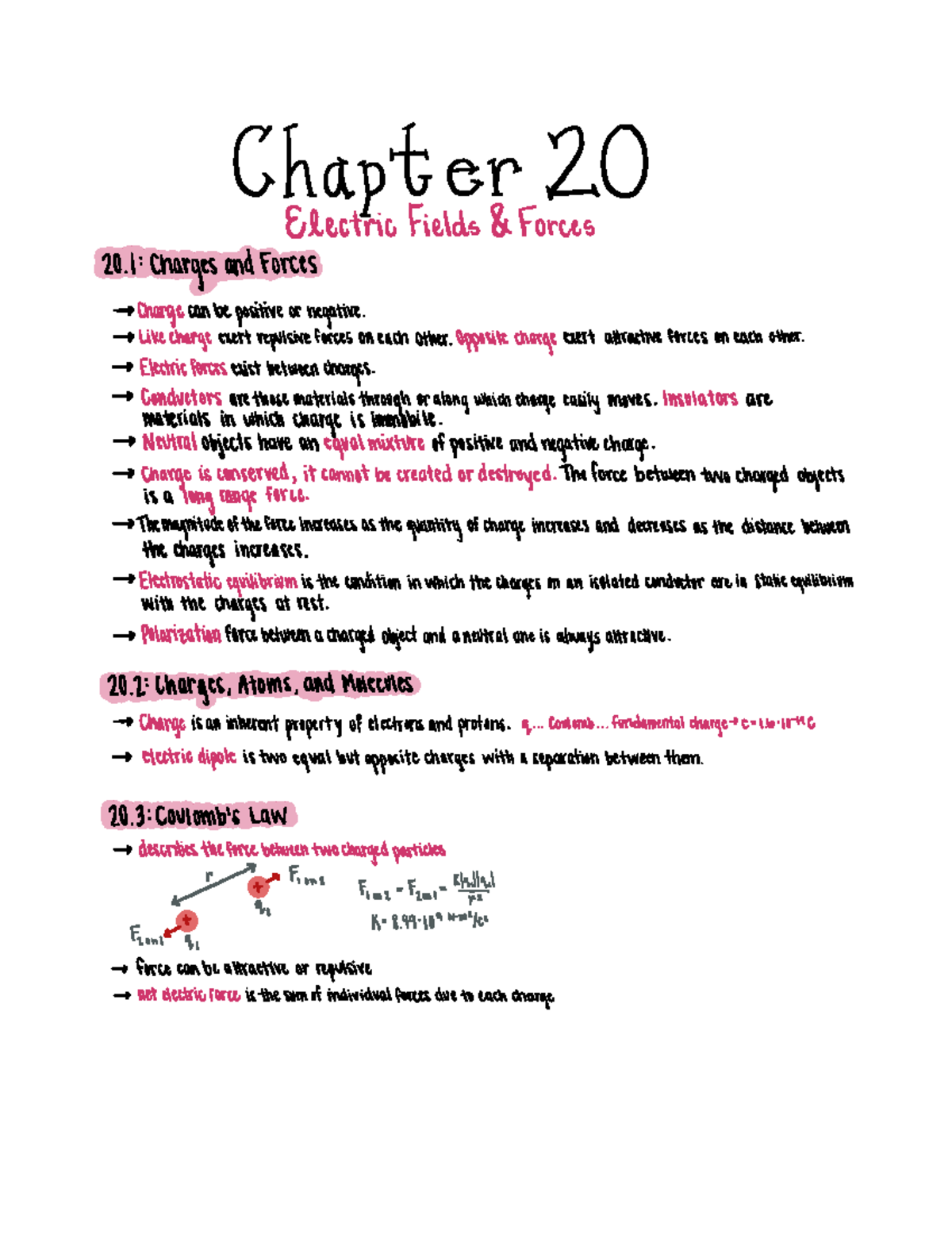 Final Exam Review - Chapter Electric ####### Fields Forces charges ...