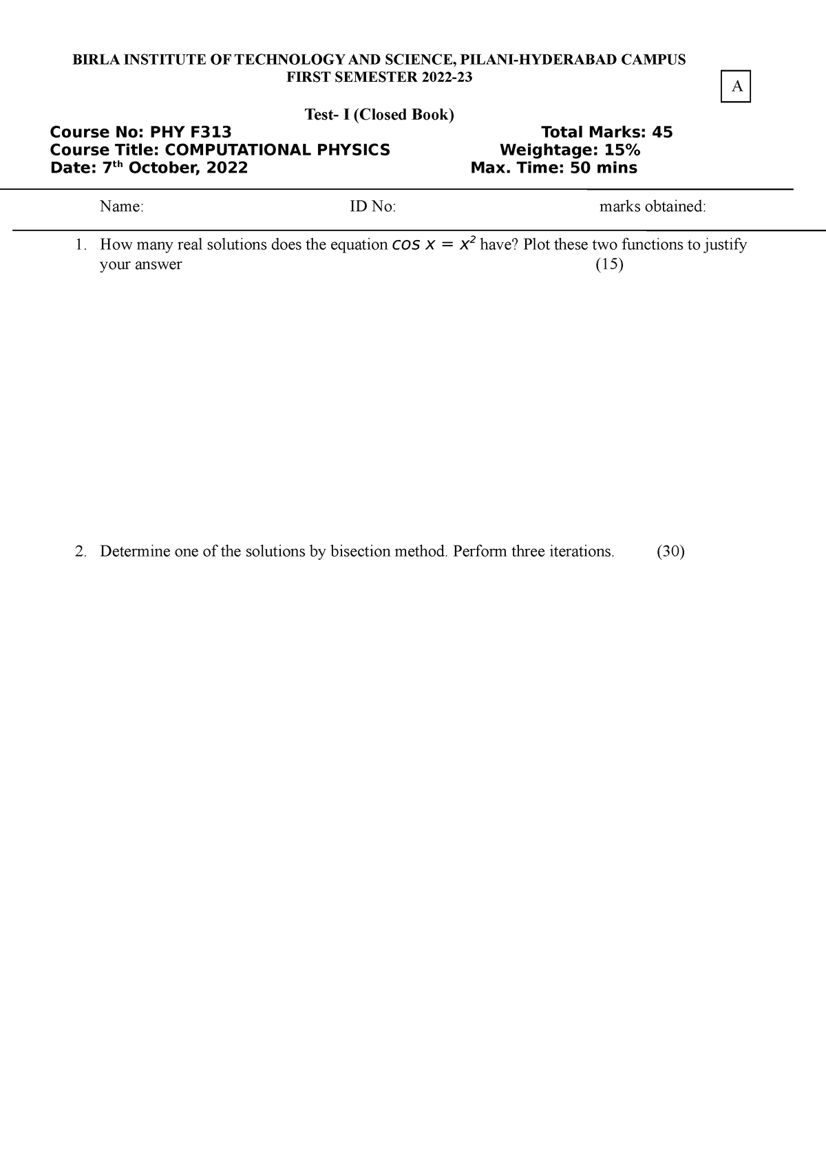 phyf313-t1-2022-hey-first-semester-2022-test-i-closed-book