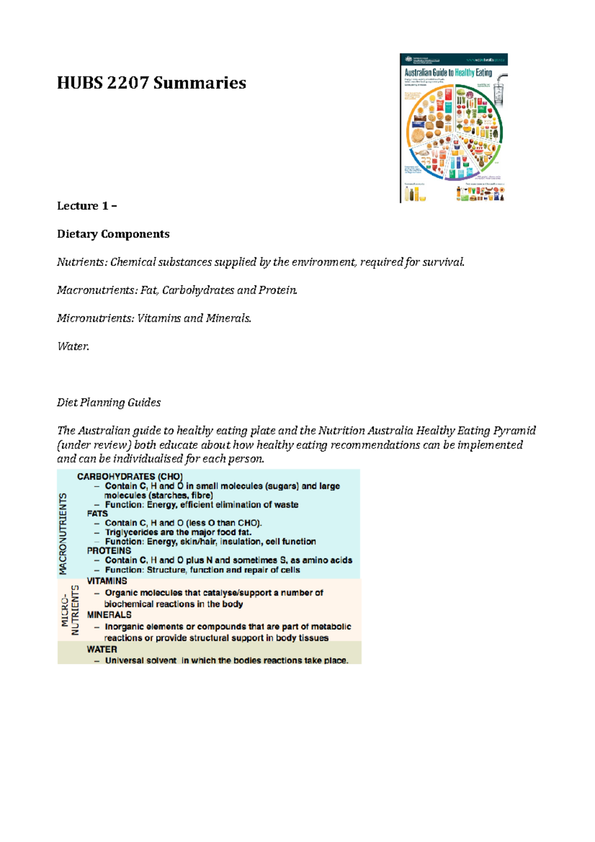 Lecture notes, all lectures - detailed summary on everything covered in ...
