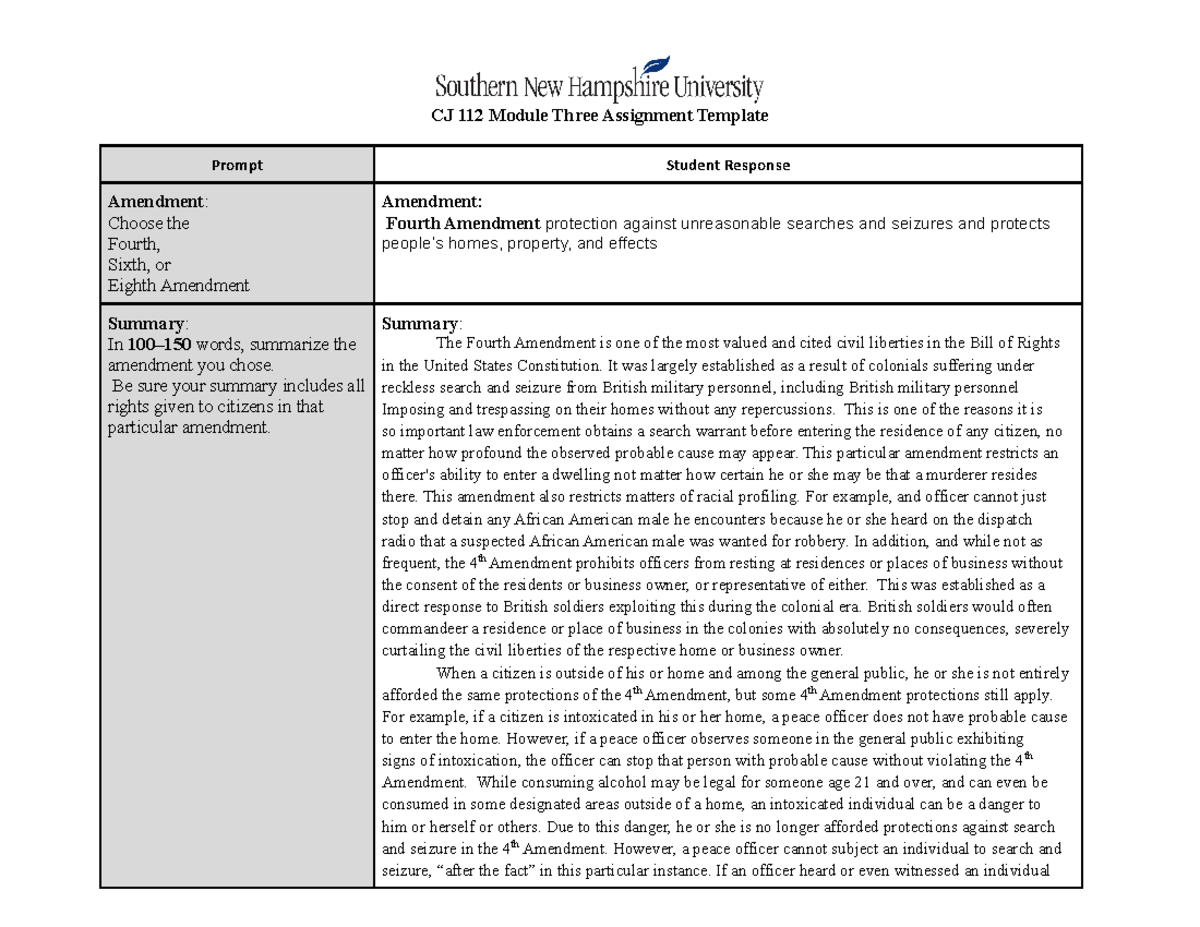 cj-112-module-three-assignment-4th-amedment-2-cj-112-module-three