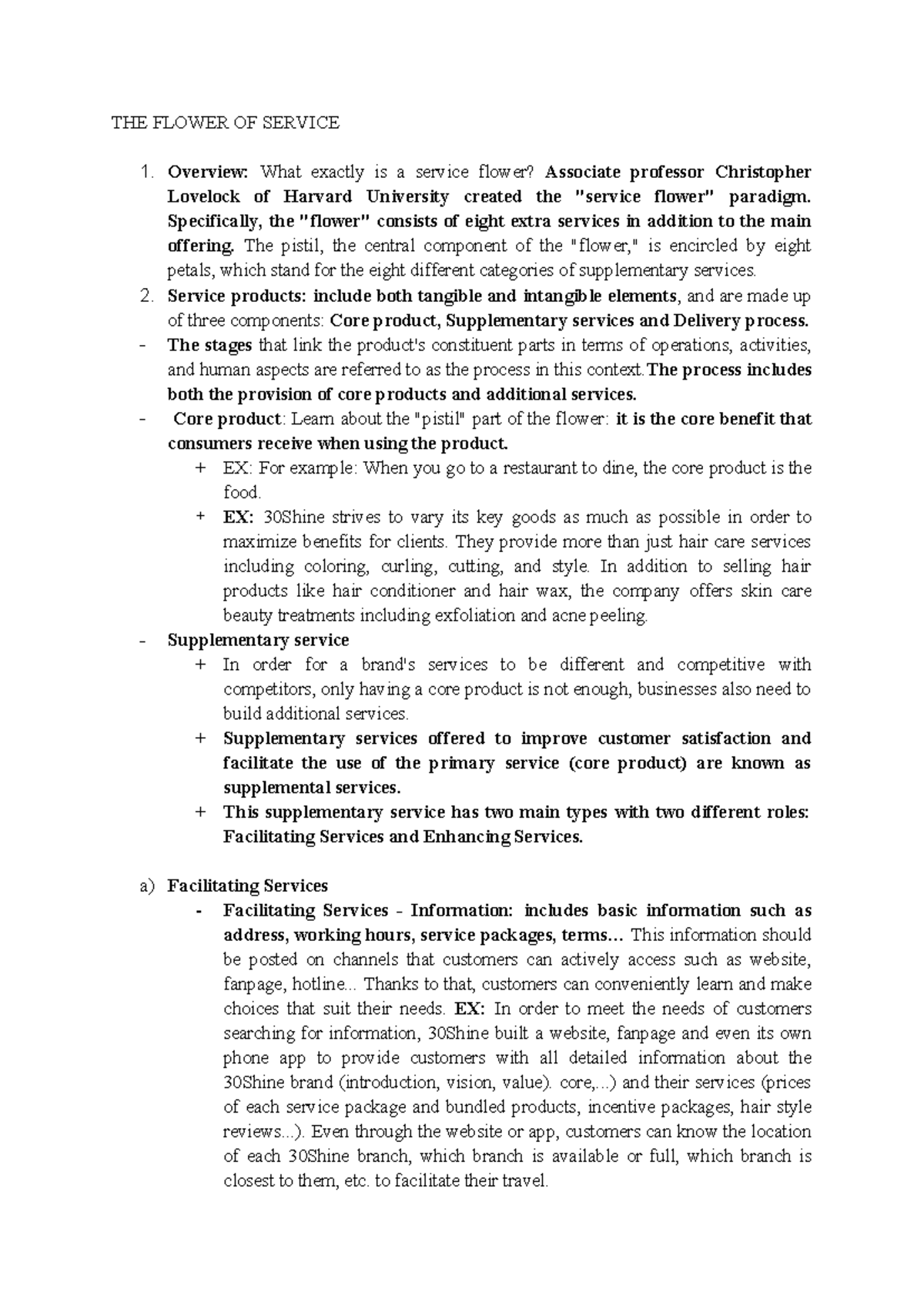 THE Flower OF Service THE FLOWER OF SERVICE Overview What exactly is