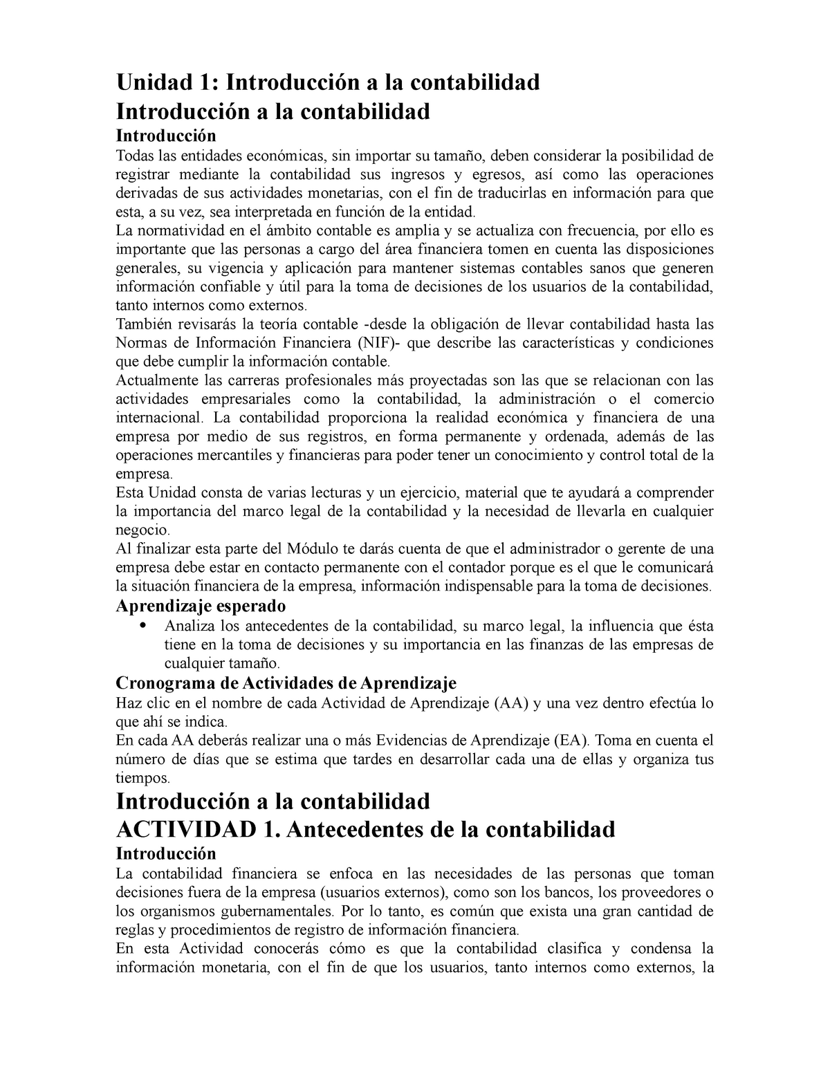 1 Introducción A La Contabilidad Fundamentos De La Contabilidad