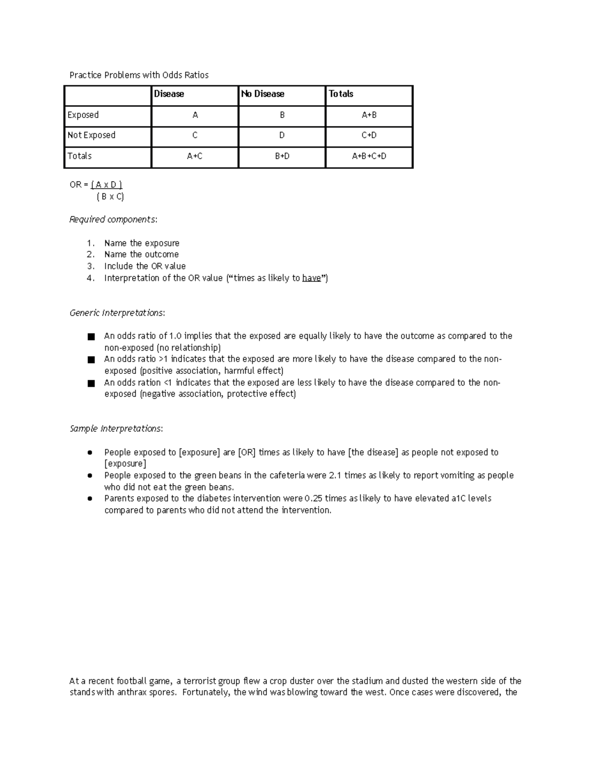 practice-questions-with-odds-ratios-practice-problems-with-odds