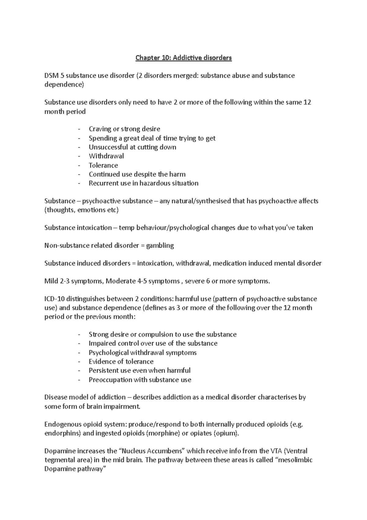 Clinical Abnormal psych Chapter 10 - Chapter 10: Addictive disorders ...